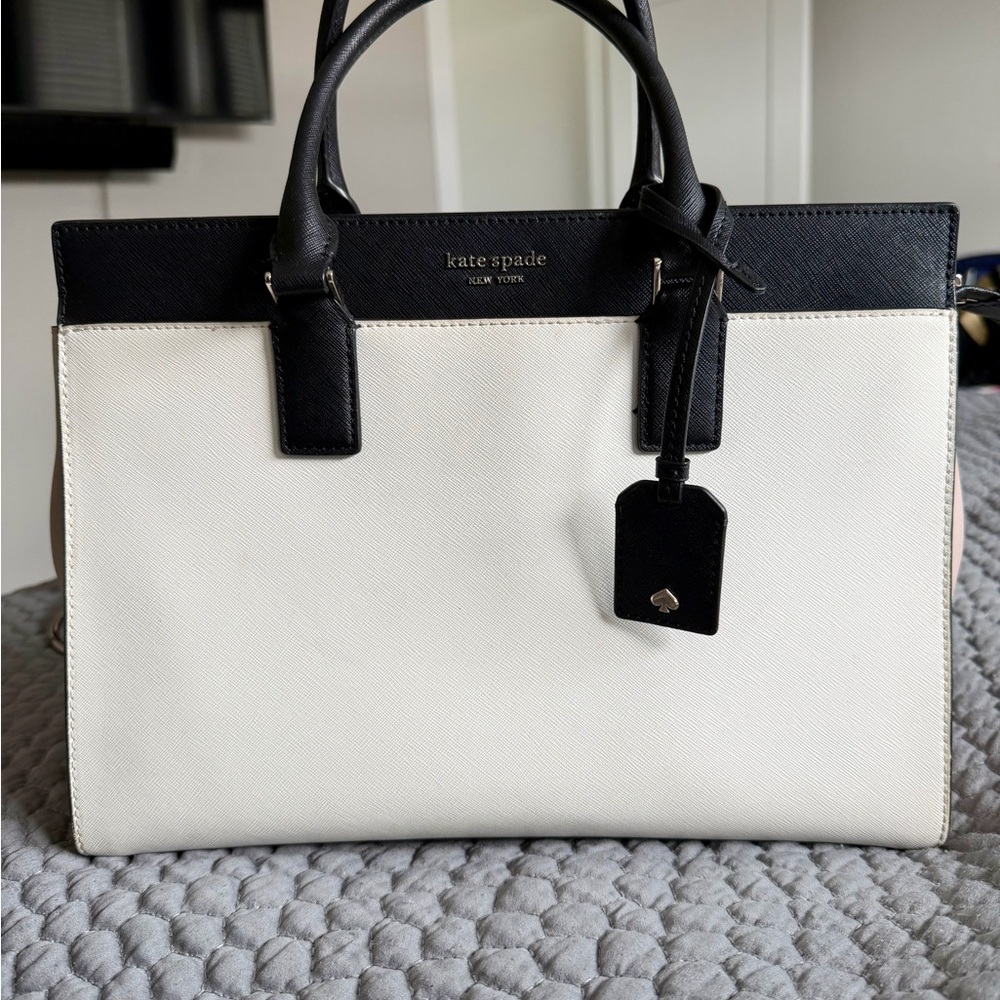 Kate Spade Elegant Black and White Cameron Bag